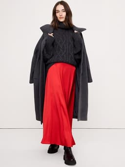Banana Republic — Stretch-Satin Maxi Skirt