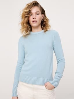 Banana Republic — Larkspur Cotton-Silk Crew-Neck Sweater