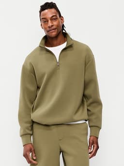 Old Navy — Bounce Fleece Oversized Quarter-Zip Pullover
