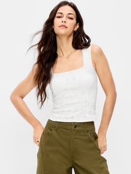 Old Navy — Seamed-Bodice Eyelet Tank Top