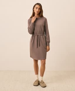 Pact — CloudKnit Sweatshirt Dress - Deep Taupe