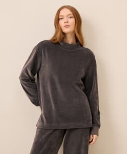 Pact β Pure Velour Mock Tunic - Graphite