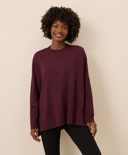 Pact — Airplane Long Sleeve Poncho - Windsor Wine