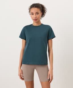 Pact — Softspun Essential Crewneck Tee - Deep Aqua