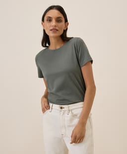 Pact β Luxe Stretch Jersey Slim Tee - Castor Green