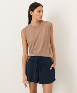 Pact — Featherweight Slub Relaxed Muscle Tee - Driftwood Brown