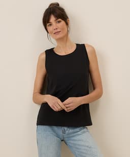 Pact — Softspun High Neck Tank - Black