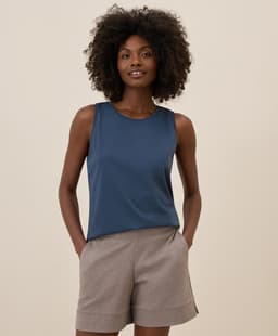Pact — Softspun High Neck Tank - French Navy