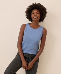 Pact — Softspun High Neck Tank - Hydrangea Blue