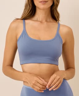 Pact — Everyday Strappy Scoop Bralette - Hydrangea Blue