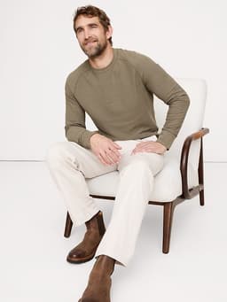 Banana Republic — Slub Double-Knit Herringbone T-Shirt