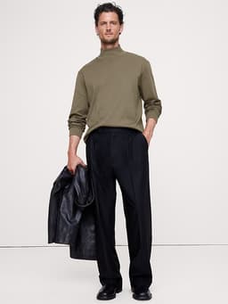 Banana Republic — Silky-Cotton Turtleneck T-Shirt