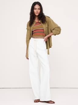 Banana Republic — Mid-Rise Wide-Leg Drawstring Jean