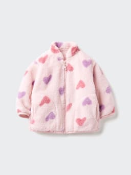 Uniqlo — Baby Fluffy Yarn Fleece Full-Zip Jacket | Printed