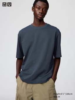 Uniqlo — AIRism Cotton Oversized T-Shirt | Half-Sleeve