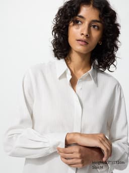 Uniqlo — Rayon Blouse | Striped