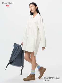 Uniqlo — Open Collar Oxford Shirt Dress