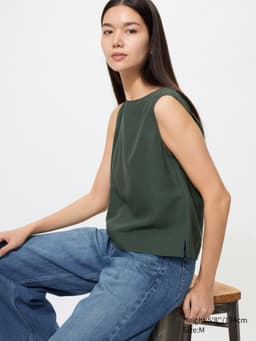 Uniqlo — Linen Blend Blouse | Sleeveless