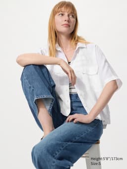 Uniqlo — Premium Linen Skipper Boxy Shirt | Short Sleeve