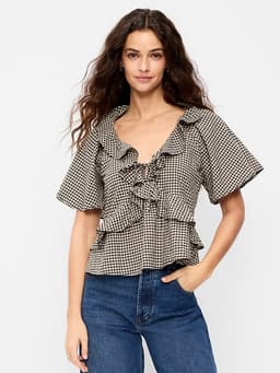 Old Navy — Ruffle Tie-Front Top