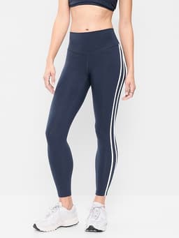 Old Navy — High-Waisted PowerChill Side-Striped 7/8 Cotton Leggings