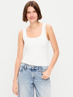 Old Navy — Hug Double-Layer Scoop-Neck Tank Top