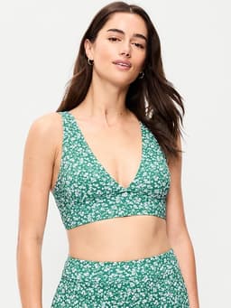 Old Navy — Pique Longline Bikini Swim Top