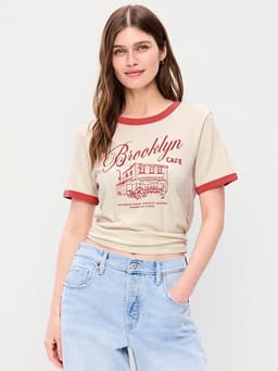 Old Navy — EveryWear Crew-Neck Graphic Ringer T-Shirt