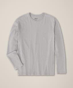 Pact — Softspun Essential Crewneck Long Sleeve Tee - Heather Grey