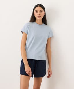 Pact — Soft-Slub Essential Crewneck Tee - Oxford Blue