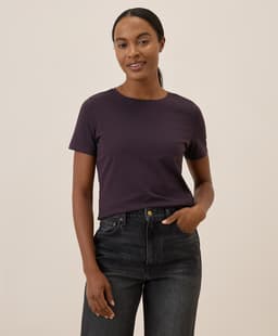 Pact — Luxe Stretch Jersey Slim Tee - Plum