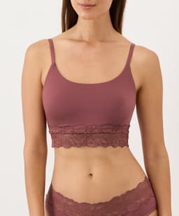 Pact — Lace Modern Scoop Bralette - Plum Wine