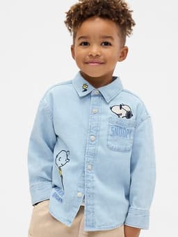 Gap — Baby & Toddler Peanuts Denim Big Shirt