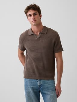 Gap — Mesh Polo Sweater